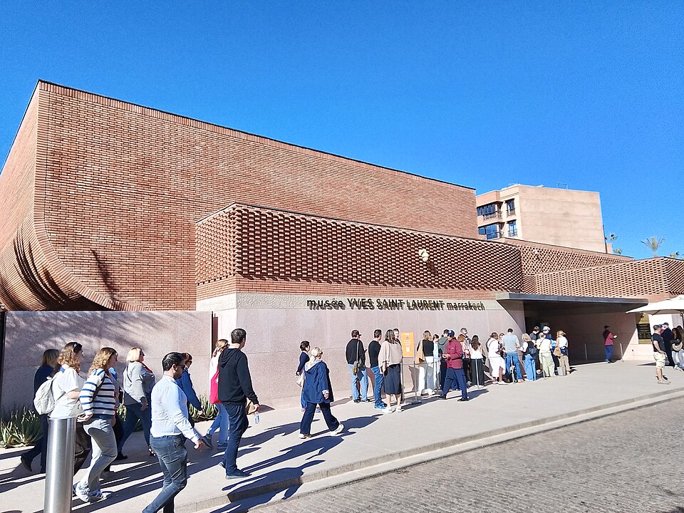 The brick facade of Musée Yves Saint Laurent Marrakech